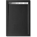 Aica sanitaire - receveur de douche 120x80cm extra - plat bac � douche noir