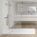 Receveur de douche 140x90 rectangle - composite blanc - nazca