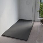 Receveur de douche 160x90 cm extra plat - saphir - gris anthracite
