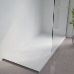 Cuisibane ? receveur de douche � encastrer 180x80 cm extra plat ? surface antid�rapante effet pierre ...