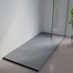 Cuisibane - receveur de douche 180x80 cm extra plat - saphir - gris ciment