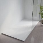 Cuisibane ? receveur de douche extra plat 190x90 cm ? r�sine antid�rapante effet pierre ? �paisseur 32 ...