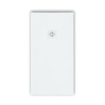 Mirlo - receveur de douche 70 x 90 cm extra plat pure en r�sine surface ardois�e blanc grille blanche ...