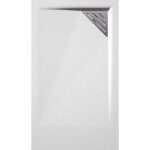 Mirlo - receveur de douche 70x70 cm extra plat trinity blanc en r�sine min�rale grille � droite