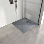Heilmetz receveur de douche � poser 80x80cm receveur de douche en pierre extra plat (smc mat�riau) bac ...