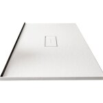 Receveur de douche 90 x 100 cm extra - plat en fonte min�rale vic blanc