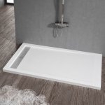Stano. - receveur de douche 90 x 130 cm extra plat elite en r�sine surface ardois�e blanc