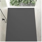 Stano. - receveur de douche 90 x 160 cm extra plat cover en r�sine surface ardois�e anthracite