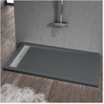 Stano. - receveur de douche 90 x 160 cm extra plat elite en r�sine surface ardois�e anthracite