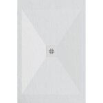 Stano. - receveur de douche 90x100 cm extra plat dexa en r�sine surface ardois�e blanc grille inox