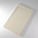 Stano. - receveur de douche 90x140 cm extra plat clever en r�sine surface ardois�e beige