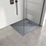 Heilmetz - receveur de douche � poser 90x90cm receveur de douche en pierre extra plat (smc mat�riau) ...