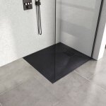 Heilmetz - receveur de douche  poser 90x90cm receveur de douche en pierre extra plat (smc matriau) ...