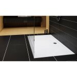 Receveur de douche en acrylique blanc - rectangulaire - elit - 100 x 90