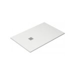 Tegler - receveur de douche ardesia extra - plat et gel coat antid�rapant blanc siphon en cadeau 80x080 ...