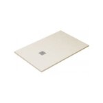 Tegler - receveur de douche ardesia extra - plat et gel coat antidrapant crme siphon en cadeau 100x160 ...
