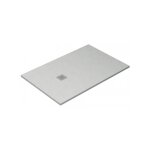 Receveur de douche ardesia extra - plat et gel coat antid�rapant gris b�ton siphon en cadeau 75x110 ral ...