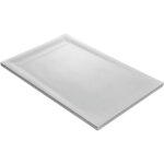U - tile - receveur de douche caniveau en solid surface - blanc + natte tanche + siphon ultra plat - ...