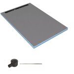 Wedi - receveur de douche  carreler 120 x 90 cm fundo riolito neo avec coulement horizontal + barrette ...