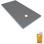 Wedi - receveur de douche  carreler 120 x 90 fundo primo rectangle coulement excentr + colle 320