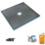 Wedi - receveur de douche à carreler 120 x 120 fundo primo écoulement centrée + bonde horizontale + kit ... Wedi - receveur de douche à carreler 120 x 120 fundo primo écoulement centrée + bonde horizontale + kit ...