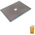 Wedi - receveur de douche  carreler 140 x 90 fundo primo rectangle coulement centr + colle 320