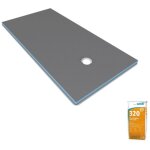 Receveur de douche  carreler 140 x 90 wedi fundo primo rectangle coulement excentr + colle 320