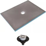 Wedi - receveur de douche  carreler 150 x 100 fundo primo rectangle coulement centr + bonde verticale ...