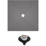 Wedi - receveur de douche � carreler 150 x 150 fundo primo carr� �coulement centr�e + bonde verticale ...