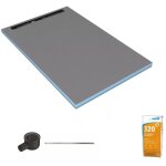 Wedi - receveur de douche  carreler 160 x 100 cm fundo riolito neo coulement horizontal + barrette ...