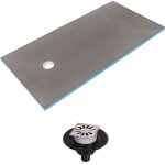 Wedi - receveur de douche  carreler 160 x 90 fundo primo rectangle coulement excentr + bonde verticale ...
