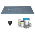 Wedi - receveur de douche à carreler 180 x 90 fundo primo rectangle écoulement excentré + bonde verticale ... Wedi - receveur de douche à carreler 180 x 90 fundo primo rectangle écoulement excentré + bonde verticale ...