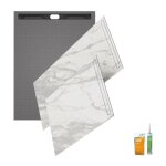 Receveur de douche � carreler 180 x 90 wedi fundo riolito neo + rev�tement top marble white + colle