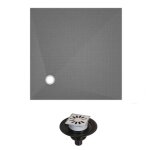 Wedi - receveur de douche  carreler 90 x 90 fundo primo carr coulement excentr + bonde verticale