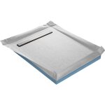 Receveur de douche � carreler compact caniveau + natte �tanche + siphon ultra plat - 120 x 120 cm x 67 ...