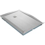 Receveur de douche  carreler compact + natte tanche + siphon ultra plat - 120 x 90 cm x 67 mm