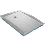 Receveur de douche � carreler compact + natte �tanche + siphon ultra plat - 185 x 90 cm x 67 mm