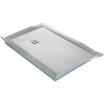 U - tile - receveur de douche � carreler ultra plat + natte �tanche + siphon ultra plat - 120 x 120 cm ...