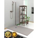 Receveur de douche extraplat - rsine et charges minrales - texture ardoise - antidrapante c3 - fourni ...