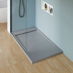 Bernstein - receveur de douche fonte min�rale, bac � douche antid�rapant salle de bain, pente �coulement ...