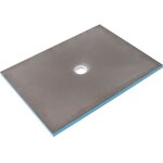 Receveur de douche � carreler 140 x 100 wedi fundo primo rectangle �coulement centr�