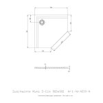 Hoesch - receveur de douche pentagonal muna ultra - plat 900 x 900 x 30 mm blanc