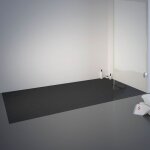 Receveur de douche 90 x 160 cm de plain - pied, d�cor effet pierre anthracite, ultra l�ger, recoupable, ...