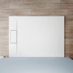 Sonni ? receveur de douche plat 120x90cm ? smc blanc ral9016 ? antid�rapant ? hauteur 32mm ? pour cabines ...