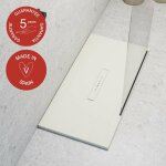 Receveur de douche poalgi, extraplat, blanc marfil, l. 70 x l. 100 cm, finition sable, s�rie clay