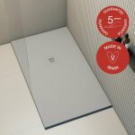 Receveur de douche poalgi, extraplat, gris humo, l. 90 x l. 100 cm, finition sable, série hos's Receveur de douche poalgi, extraplat, gris humo, l. 90 x l. 100 cm, finition sable, série hos's