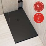 Poalgi - receveur de douche extraplat, noir antracita, l. 70 x l. 120 cm, finition sable, série hos's ... Poalgi - receveur de douche extraplat, noir antracita, l. 70 x l. 120 cm, finition sable, série hos's ...