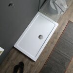 Kiamami valentina - receveur de douche rectangulaire 120x80 en acrylique et abs blanc