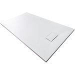 Bernstein - receveur de douche rectangulaire blanc en smc - 3, 2 cm de hauteur - 90x140cm, avec syst�me ...