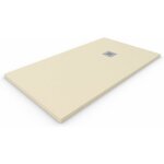 Receveur de douche en rsine extra - plate allstone - toutes les tailles - 6 couleurs - bonde et grille ...